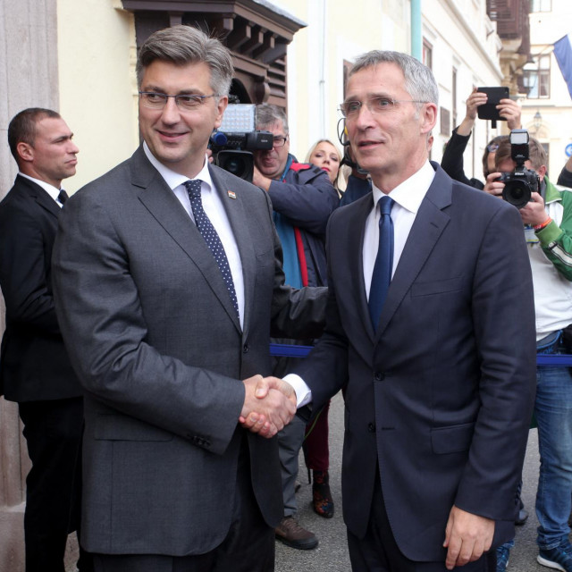  Andrej Plenković i Jens Stoltenberg u Zagrebu