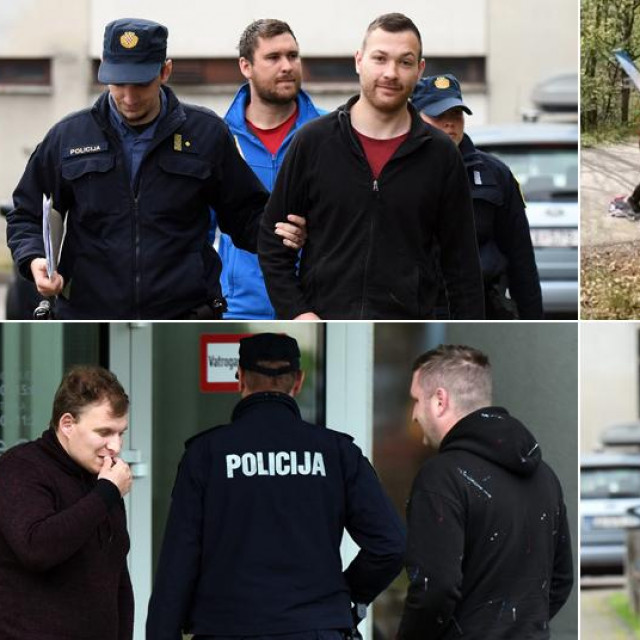 Privođenje trojice muškaraca koji su se potukli na WRC utrci u okolici Ozlja na ispitivanje u Općinsko državno odvjetništvo u Karlovcu