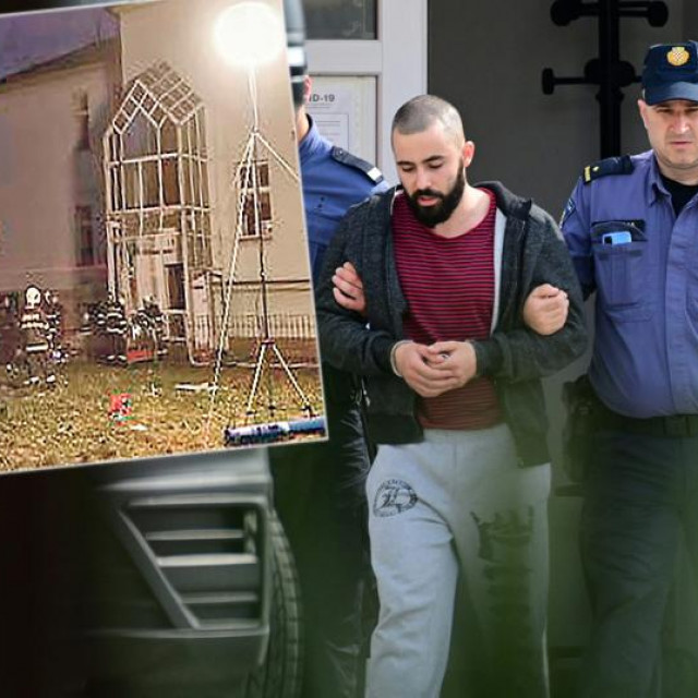 Branko Katušić (lijevo gore), Branko Mraković (lijevo dolje); privođenje Doriana Mrakovića