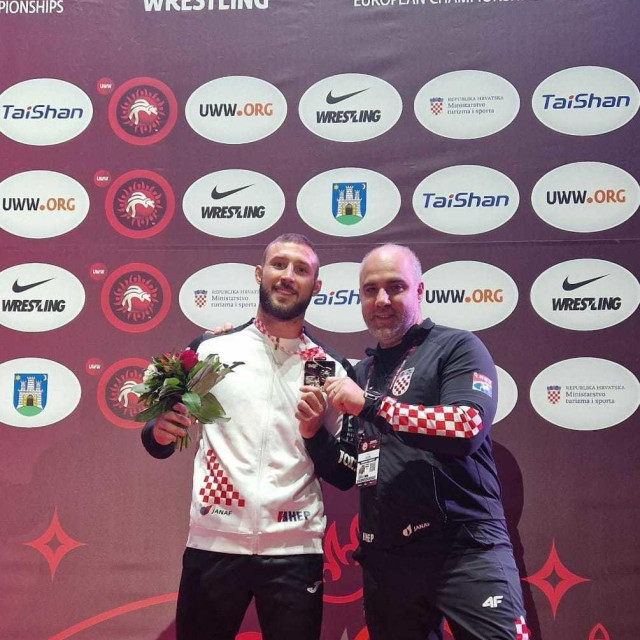 Filip Šačić i Dinko Kremić nakon proglašenja u Areni Zagreb
