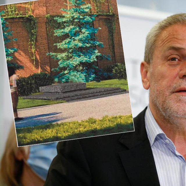 Simulacija nadgrobnog spomenika Milanu Bandiću