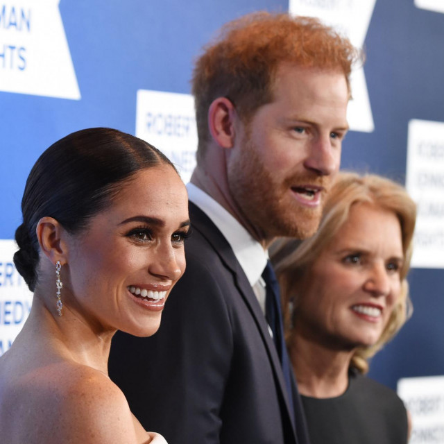 Mandatory Credit: Photo by Andrew H. Walker/Shutterstock (13651830ao)
Meghan Markle, Prince Harry and Kerry Kennedy
Ripple of Hope Awards, Arrivals, New York, USA - 06 Dec 2022