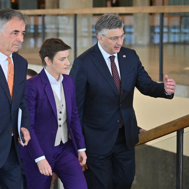 Milorad Pupovac, Ana Brnabić i Andrej Plenković