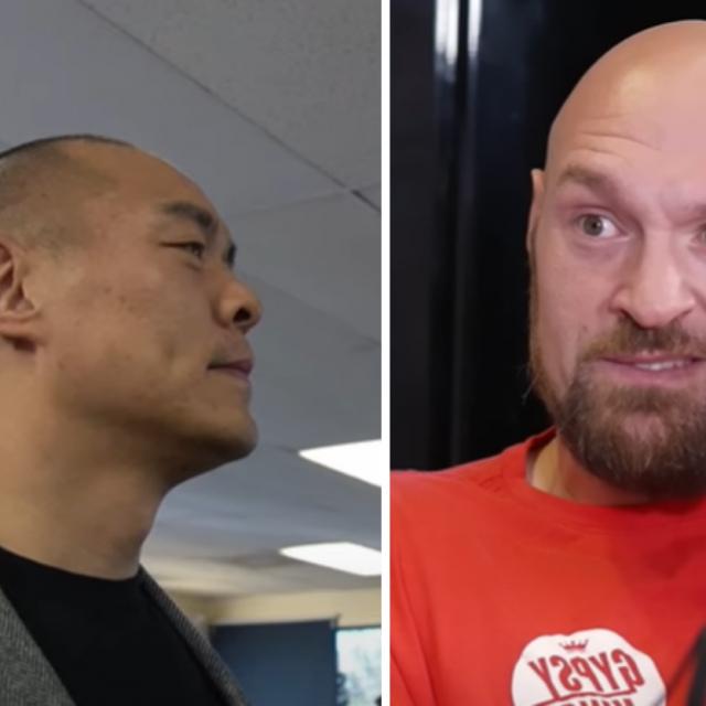 Zhilei Zhang (lijevo) i Tyson Fury (desno)