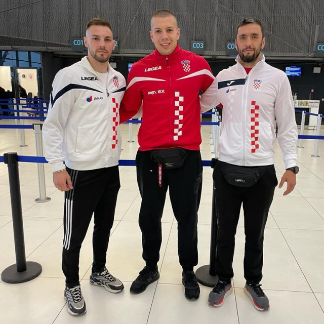 Gabrijel Veočić (lijevo), Luka Pratljačić (sredina) i Marko Čalić (desno)