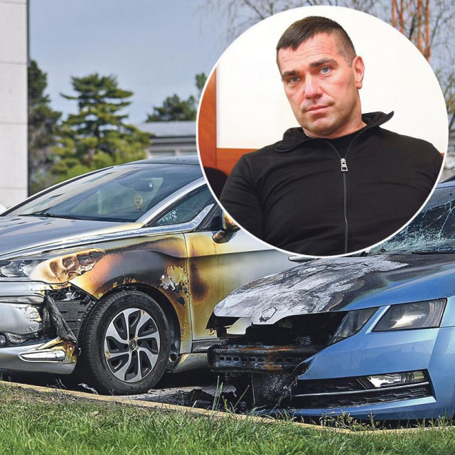 Policija je utvrdila da je netko namjerno zapalio Škodu na Remetinečkoj cesti; Tomislav Sabljo (u krugu)