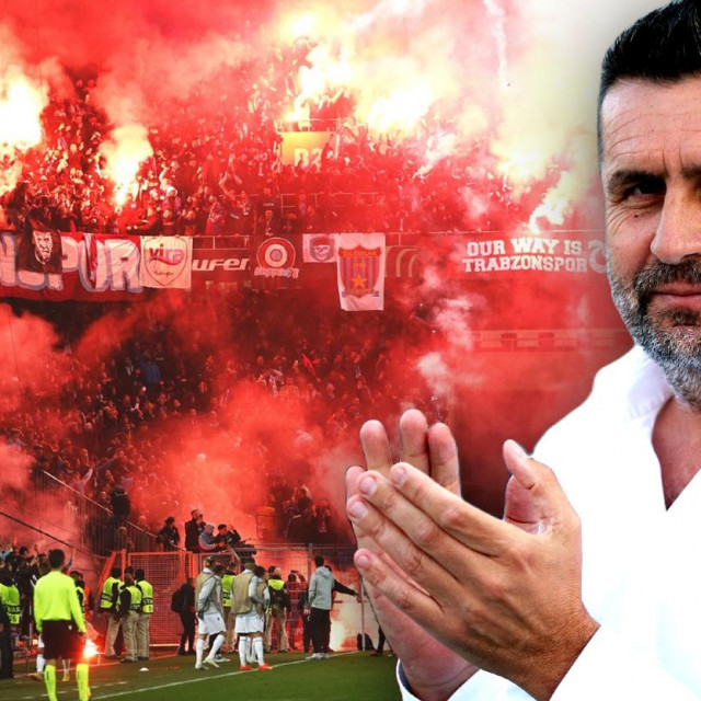 Nenad Bjelica i navijači Trabzonspora