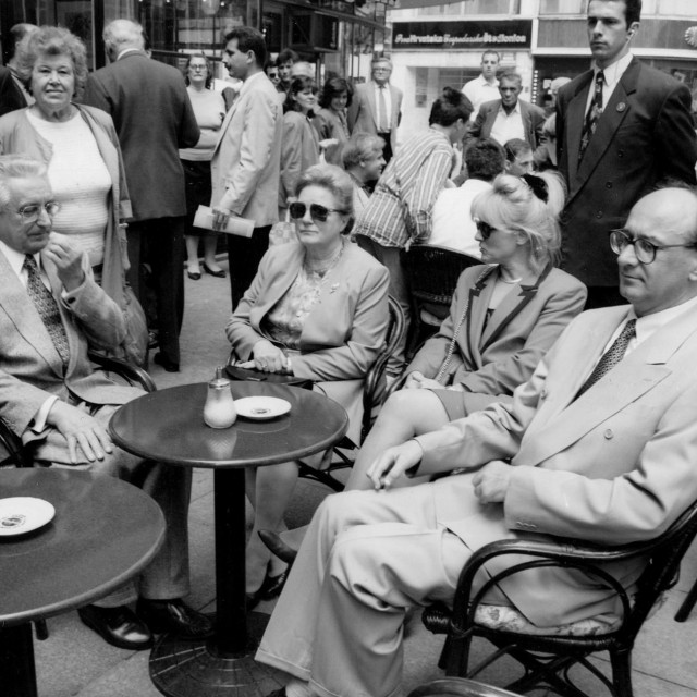 Franjo Tuđman, Ankica Tuđman, Nevenka Tuđman i Nikica Valentić