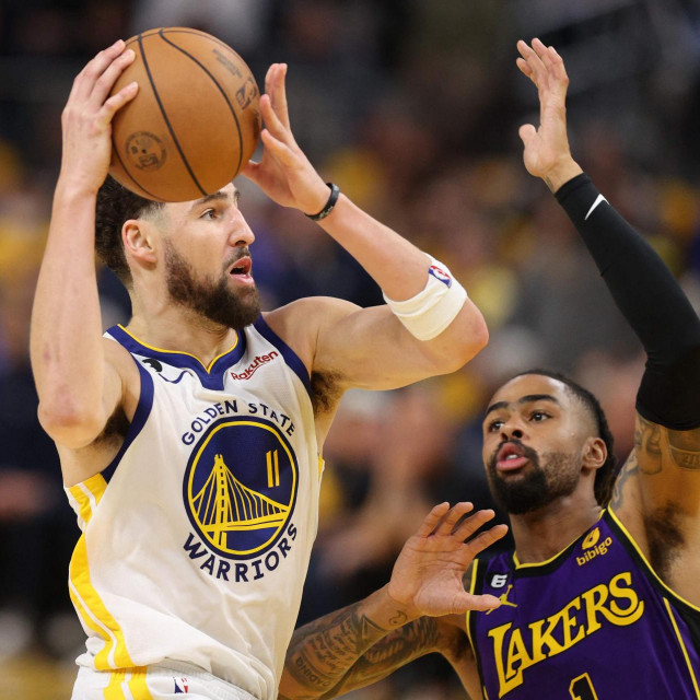 Klay Thompson (Warriors) i D‘Angelo Russell (Lakers)