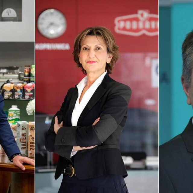 Nenad Klepač (Vindija), Martina Dalić (Podravka) i Fabris Peruško (Fortenova)