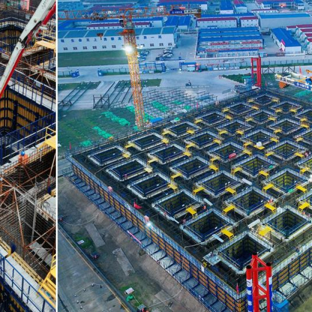 Radovi na mostu Zhangjiagang-Jingjiang-Rugao preko rijeke Jangce