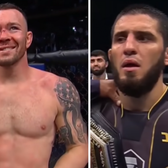 Colby Covington (lijevo) i Islam Makhachev (desno)