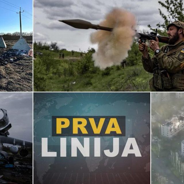 Takozvani ‘zmajski zubi‘ na ruskoj obrambenoj liniji; ukrajinski vojnik ispaljuje projektil; oštećeni ruski helikopter; prizor iz Bahmuta