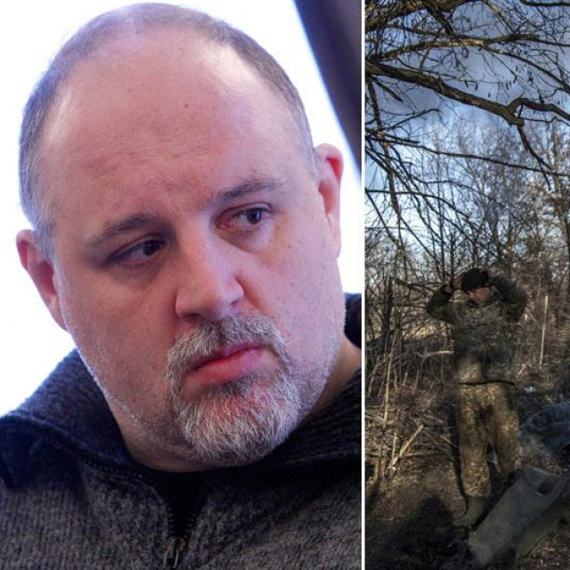 Igor Tabak; ukrajinski vojnici pucaju iz haubice u okolici Bahmuta