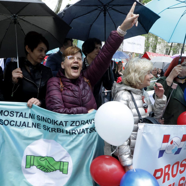 Prosvjed na Zrinjevcu