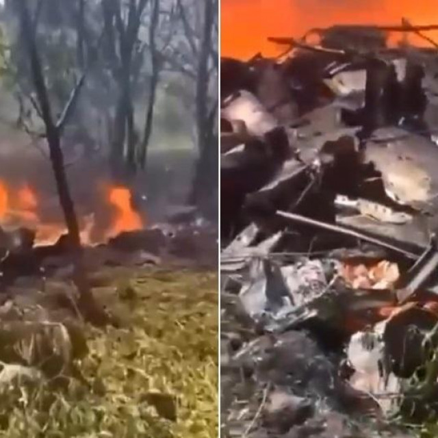 Olupina ruskog helikoptera Mil Mi-8 koji je pao kod mjesta Klinci