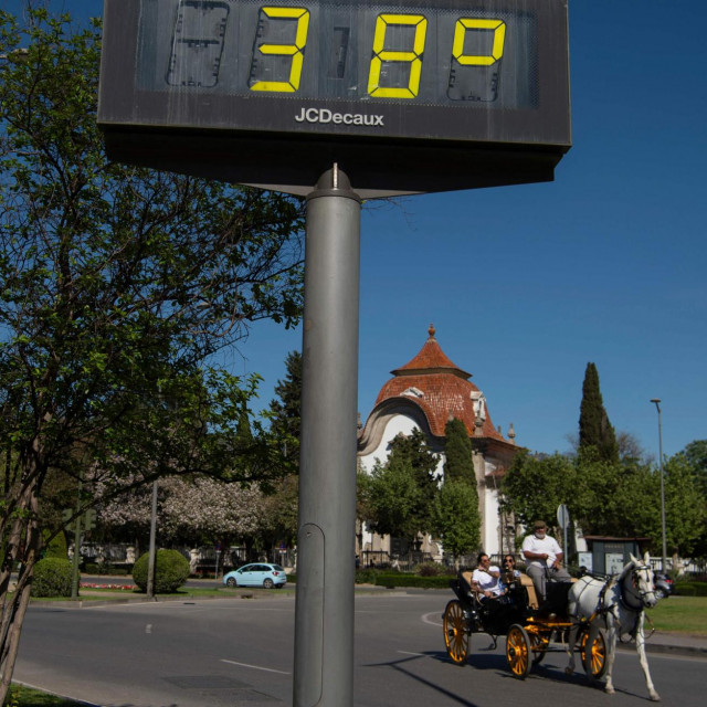 Toplinski val u Španjolskoj; ilustracija