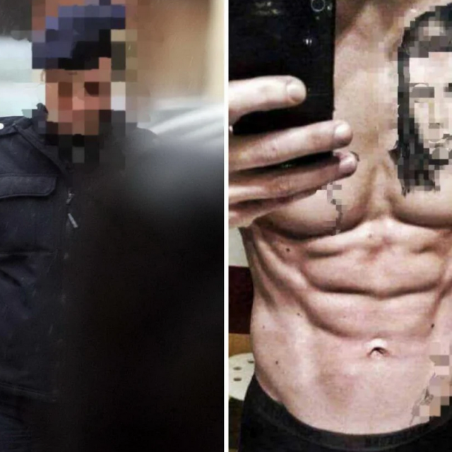 privođenje policajke i kriminalac koji si ju je tetovirao na prsa