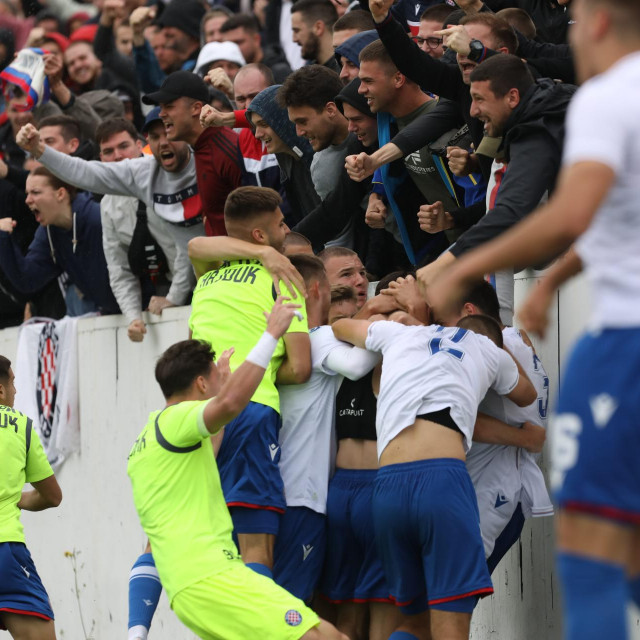 Slavlje Hajduka nakon gola za 1:1