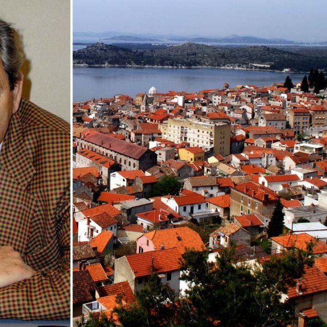 Paško Bubalo u vrijeme dok je bio župan i panorama Šibenika
