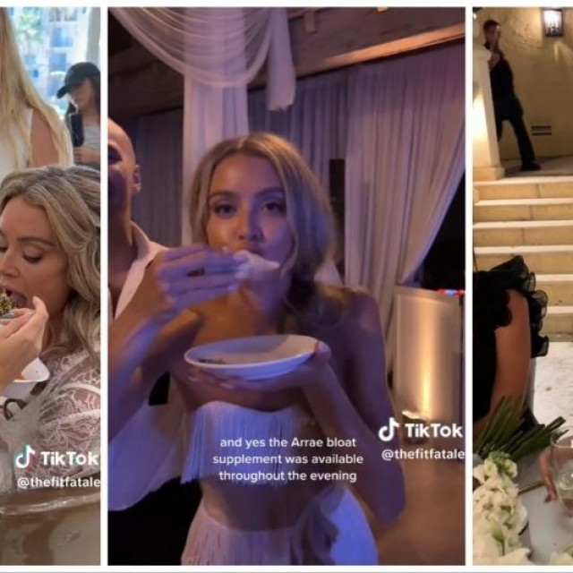 Meni na svadbi influenserice