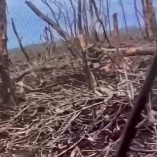 Prizor iz okolice Bahmuta tijekom navodnog povlačenja ruskih snaga