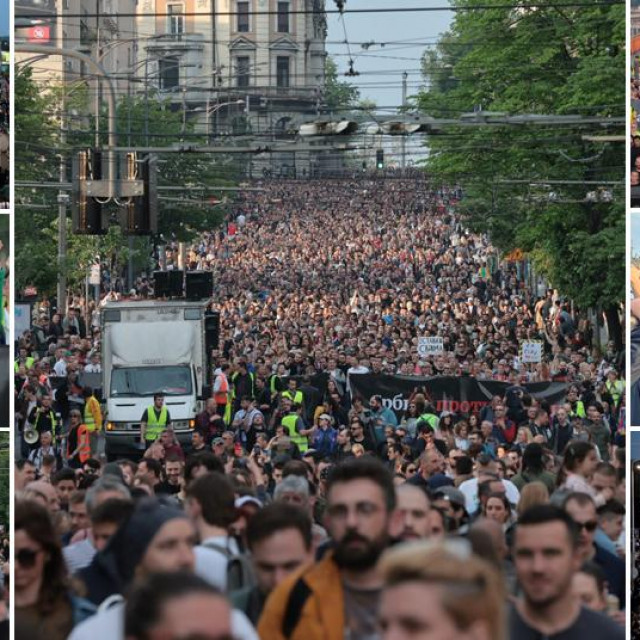 Prizori s prosvjeda u Beogradu