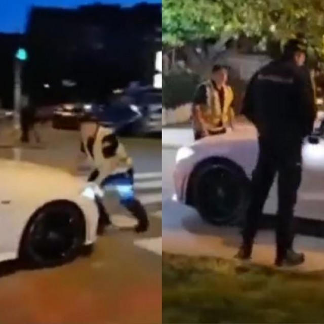 Kadrovi iz snimke incidenta u Beogradu