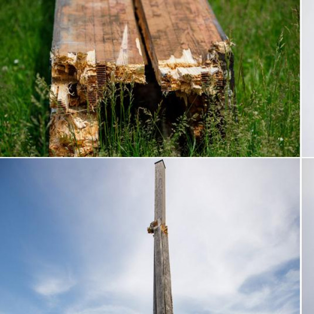 Polomljen Papin križ u Osijeku