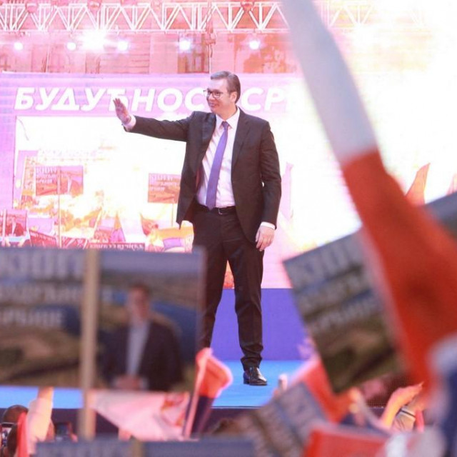 Prosvjed za Vučića koji je održan 19. travnja 2019.