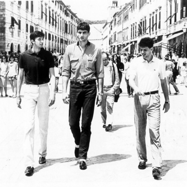 Toni Kukoč, Stojko Vranković i Dražen Petrović 