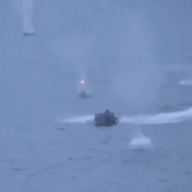 Pomorski dron pogođen