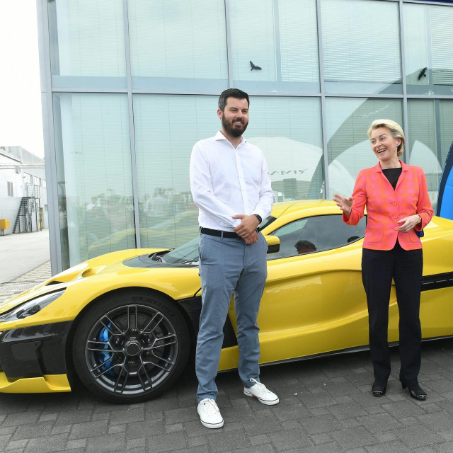 Mate Rimac, Ursula von der Leyen i Andrej Plenković