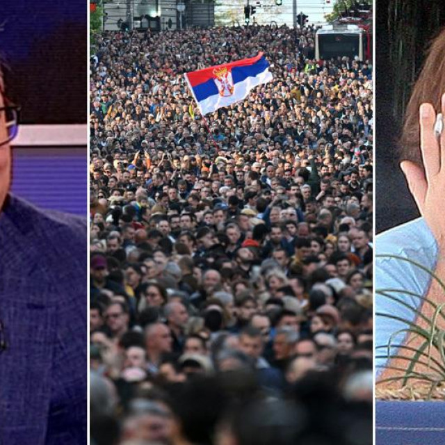 Aleksandar Vučić; prosvjed u Beogradu; Željko Mitrović (arhivska fotografija)