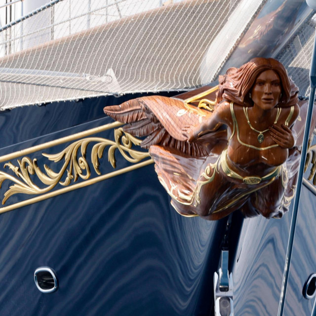 Detalj jahte Jeffa Bezosa i Lauren Sanchez