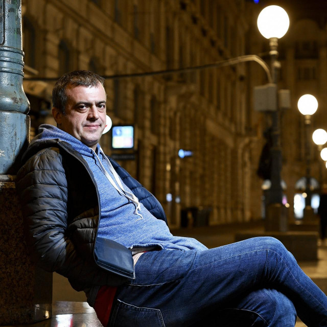 Zagreb, 280219.
Srpski glumac Sergej Trifunovic, fotografiran u Bogovicevoj ulici.