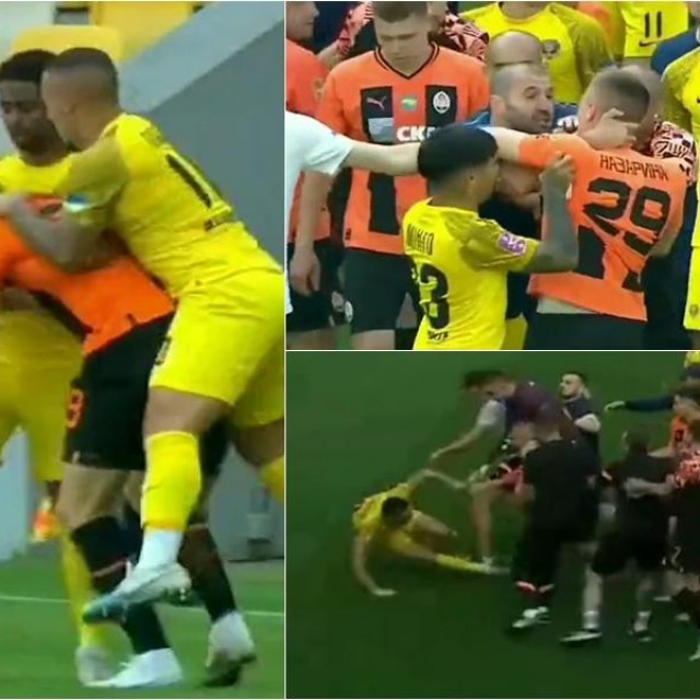 Šahtar - Dnipro-1 masovna tučnjava