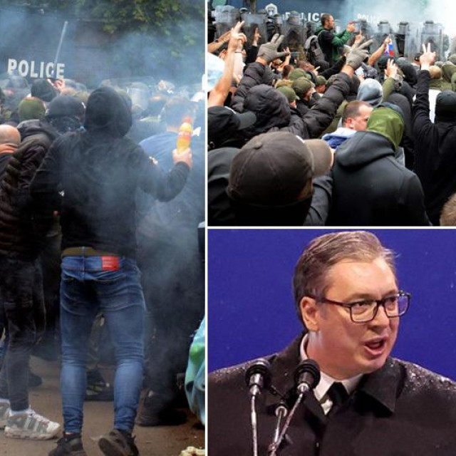 Prizori sukoba na Kosovu; Aleksandar Vučić; Albin Kurti