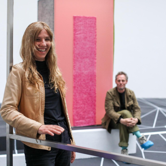 Umjetnici Marijana Pende i Olaf Nicolai povodom otovorenja izlozbe Dane de Lux u HDLU-u