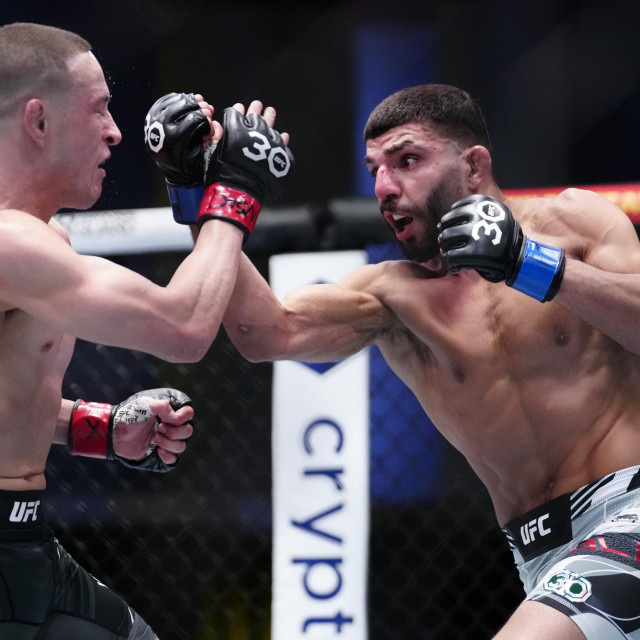June 3, 2023, Las Vegas, NV, LAS VEGAS, NV, United States: LAS VEGAS, NV - June 3: KaI Kara-France and Amir Albazi compete in a 5-round bout at UFC Apex for UFC Fight Night - Vegas 74- Kara-France vs Albazi on June 3, 2023 in Las Vegas, NV, United States.,Image: 781314285, License: Rights-managed, Restrictions:, Model Release: no, Credit line: Louis Grasse/Zuma Press/Profimedia