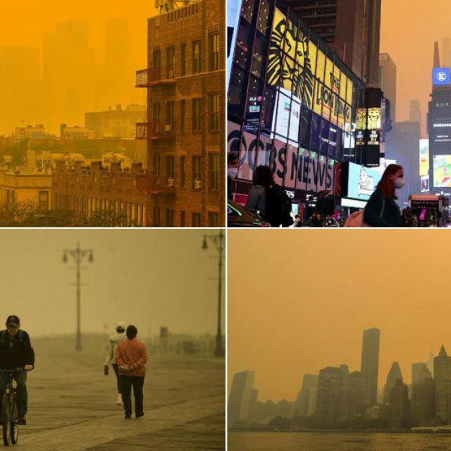 New York obavijen narančastom izmaglicom