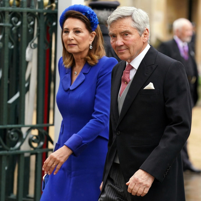 Michael i Carole Middleton na krunidbi