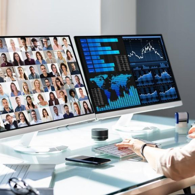 Ilustracija/osoba za računalom