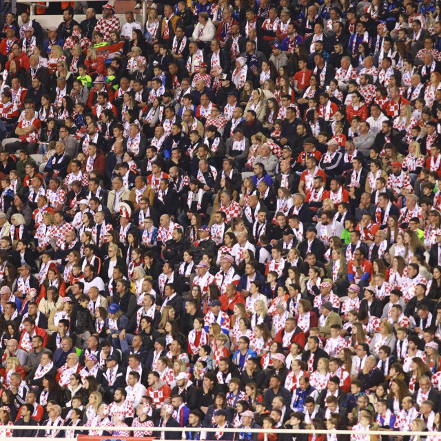 Split, 250323.
Nogometna utakmica kvalifikacija za Europsko prvenstvo izmedju Hrvatske i Wales na stadionu Poljud.