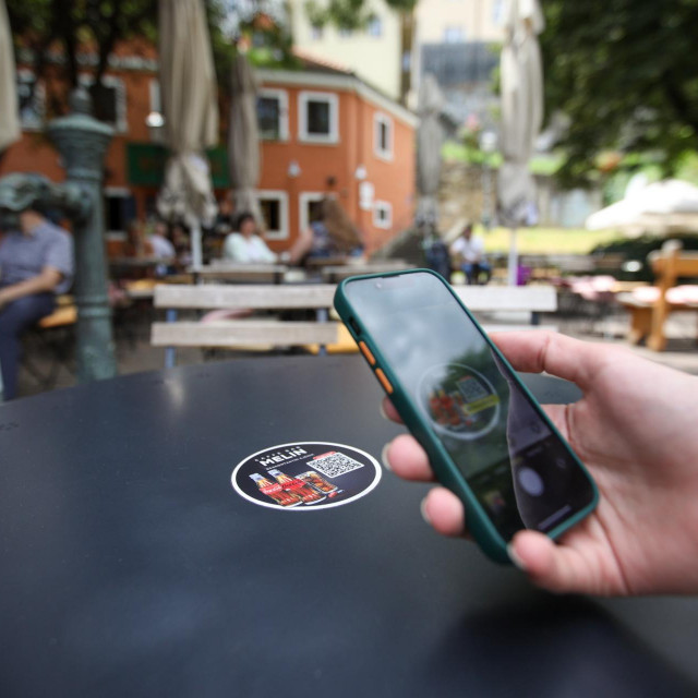 QR code za cjenik u caffe baru Melin u Kozarskoj ulici