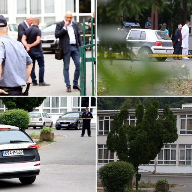 Prizor ispred škole u Lukavcu