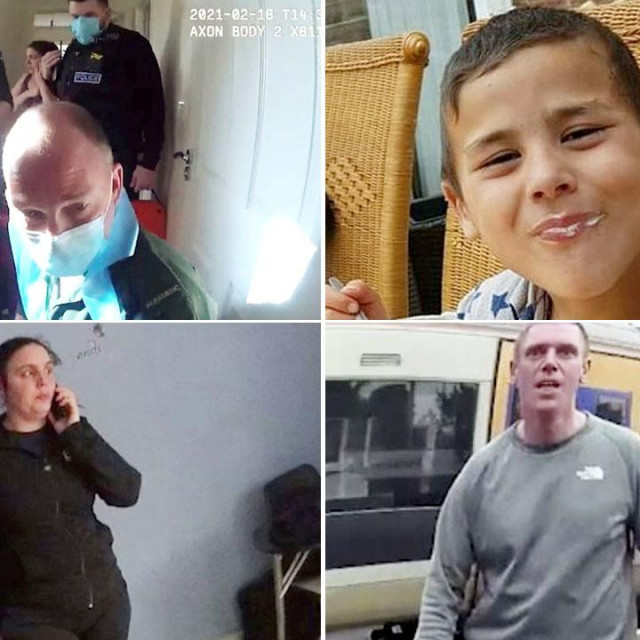 Policajci ispred vrata Carle Scott, Alfie Steele, Carla Scott, Dirk Howell