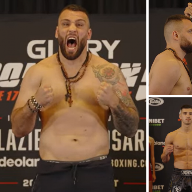 Antonio Plazibat (lijevo), Plazibat vs. Osaro (gore desno), Kedveš vs. Pelcis (dolje desno)