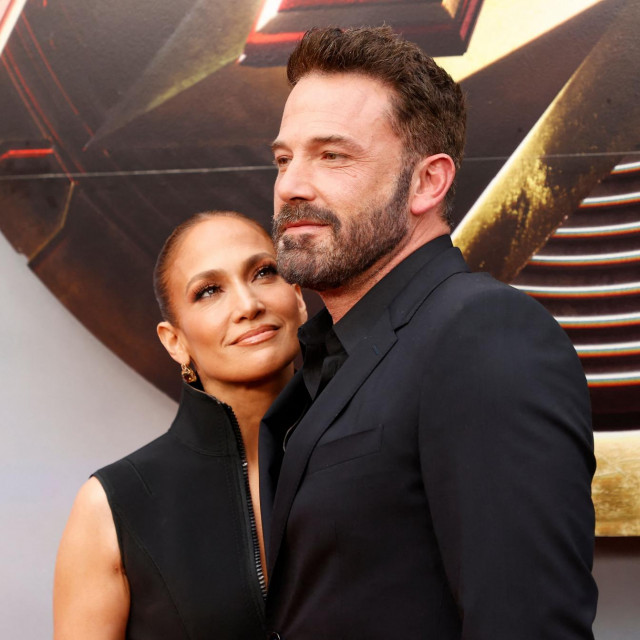 US actors Jennifer Lopez (L) and Ben Affleck arrive for the world premiere of ”The Flash” at Ovation Hollywood in Hollywood, California, on June 12, 2023. (Photo by Michael Tran/AFP)