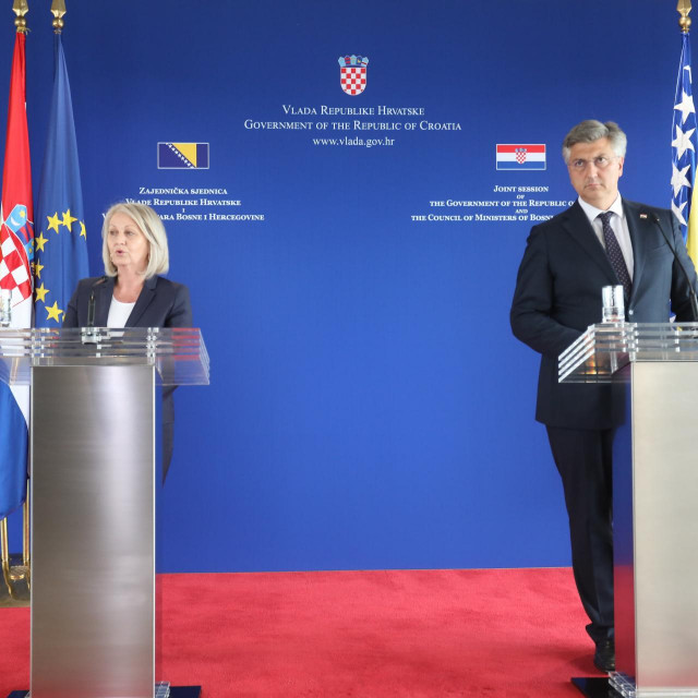 Borjana Krišto i Andrej Plenković